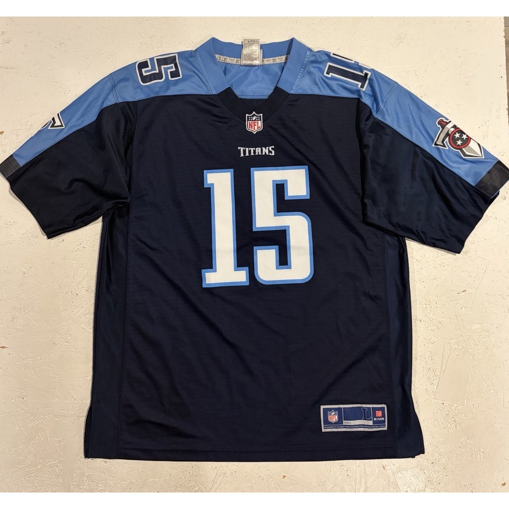 Tennessee Titans Jersey Mens Large‎ Blue NFL Football Pro Line Hunter Blue